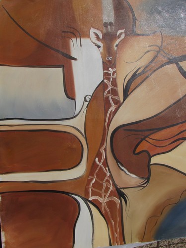 Süß abstrakte giraffe - abstrakte, groß