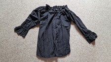 Larp Hemd Schwarz  XXXL Damen Mittelalter