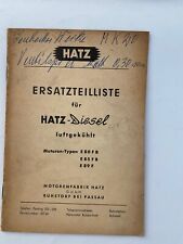 Original Ersatzteilliste Hatz Diesel luftgekühlt Motor Typ E80 FB E85 FB E89F