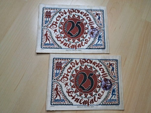 Notgeld stoffgeld seidengeld - notgeld,