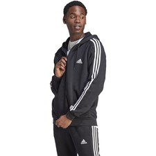 adidas Essentials Fleece 3-Stripes Full-Zip Herren Hoodie Kapuzenjacke