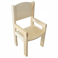 Kinderstuhl Babystuhl Stuhl Rückenlehne mit Armlehnen Kindermöbel Holz 51,5cm