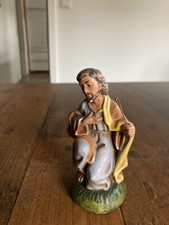 Krippenfigur alt heiliger König Pappmache ?  Marolin ?  Höhe 10cm  Krippe