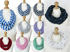 Maritim Schlauchschal Rundschal Tuch Sommer Marine Gestreift Anker Silberanker