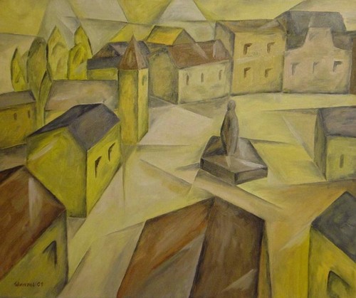 ölbild auf leinwand - auf,