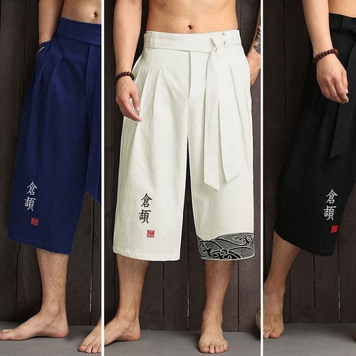 Lockere hakama caprihose für - caprihose,