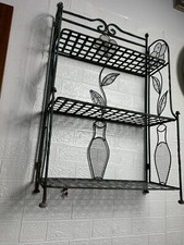 Wandregal Standregal antik weiß Schmiedeeisen Eisen Nostalgie Shabby Regal