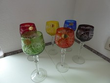 Römer Weingläser Bleikristall handgeschliffen 6er-Set Höhe 21cm neuwertig