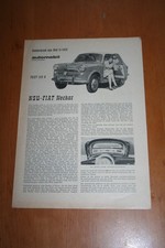 NSU - FIAT Neckar Test Report