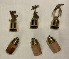 3x Flaschenausgießer Ausschenker Schnaps Likör Messing Handarbeit, Ausgießer