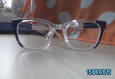 Brillengestell Damen transparent mit dunkelblau