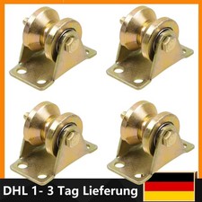 4x Umlenkrollen Für Seile V-Nut Rollenrad Umlenkrolle Hebekran Seilrolle Neu