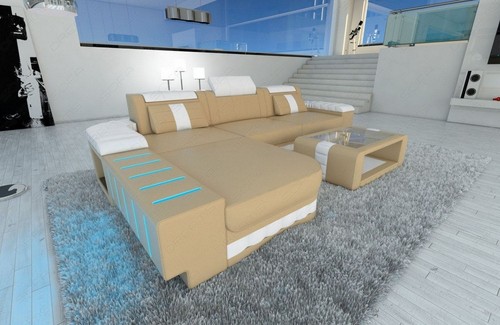 Sofa leder eckcouch ledersofa - sofa,