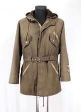 DDR Studentenkutte Parka Gürtel Jacke Futter zum Ausknöpfen braun Gr. 52