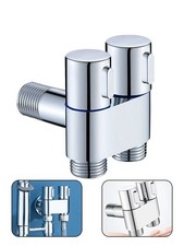 Winkelventil G1/2 Waschmaschine Wasserhahn 1 In Two Out Doppelte Steuerung