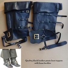 Leder Piraten Stiefel Topper
