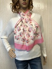 Schal Seidentuch geblümt rosa