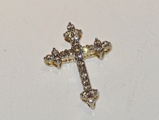 10k Gelbgold Diamant Kreuz