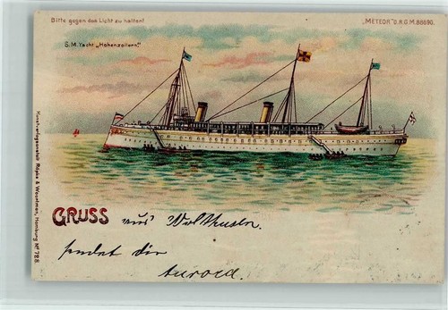 Gruss aus m yacht - aus,