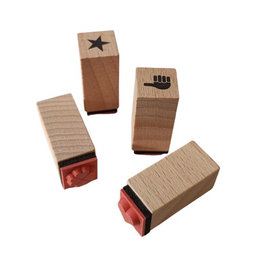 Stempel fußspuren herz - fußspuren,