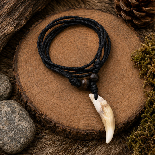 Surferkette mit wolfszahn - mit,