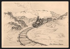 Künstler-AK Sylt, Kleinbahn