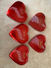 Lindt Lindor Herzdosen 5 Stück Leerdosen rot mit Straßsteinen