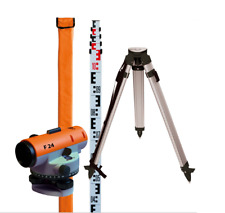 Nedo Nivellier Set F24 Nivelliergerät mit Alustativ + Meßlatte 5 m 22-0253