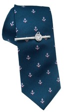 Anker Seidenkrawatte blau +