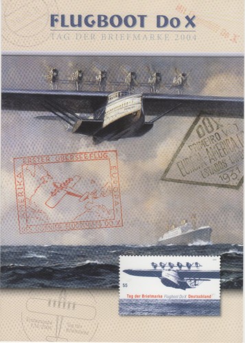 Klappkarte din flugboot - din, a