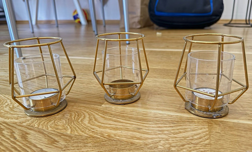 3er set teelichthalter - set,