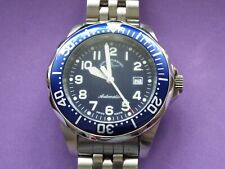 Zeno Watch Basel, Automatikuhr, blaue Lünette, 47 mm