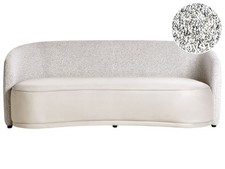 Sofa Stoff hell beige 3-Sitzer