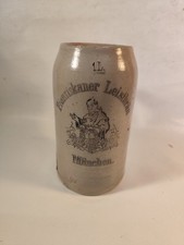 Bierkrug Masskrug Krug Franziskaner Leistbräu München Brauerei Mönch 1L um 1890