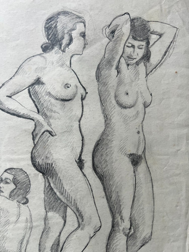 Akt frauen zeichnung - -,