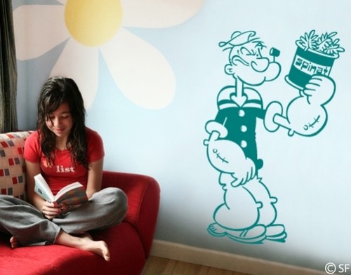 Wandtattoo popeye kinderzimmer - wandtattoo,