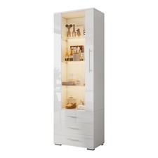 Weiß Hochglanz Vitrine