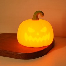 Kürbis Nachtlicht Touch LED Nachttischlampe Silikon Kinder Nachtlampe Halloween