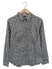 KANGAROOS Hemdbluse Damen 38/M Schwarz Weiß Kariert Klassisch Casual Langarm