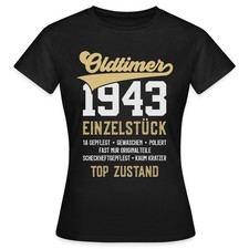 80. Geburtstag Geschenk Oldtimer Lustige Sprüche Vintage Frauen T-Shirt