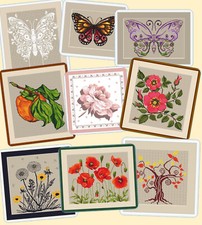 Farbiges Kreuzstichmuster als