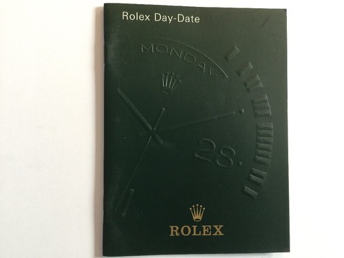 Rolex day date booklet - rolex,