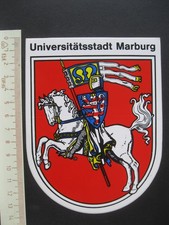 Universitätsstadt Marburg Hessen Wappen Ritter Sticker großer Aufkleber Werbung