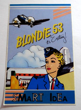 Werbe-Aufkleber Blondie 53 Bekleidung Vintage Damenmode Stewardess 80er Jahre