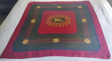 BURBERRY Vintage Seidentwill Schal - Lorbeerkranz - bunt - 85 x 85 cm