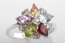 Ring Topas Peridot Granat