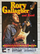 Rory Gallagher - Defender Tour '87 Konzert Plakat 83 x 58 Zust. gut - akzeptabel