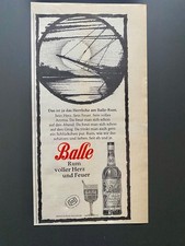 Balle Rum Flensburg Jamaica-Rum-Verschnitt 1966 Vintage Ad Werbung Reklame