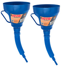 2x Trichter Einfülltrichter Riesentrichter Benzin Öl Wasser flexible blau HERO