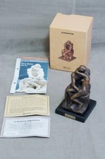 FIGUR STATUE BRONZE BRONZEFIGUR “DER KUSS” RODIN AUF ABNEHMBAREN SOCKEL REPLIKAT